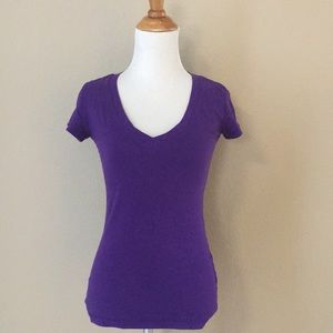 Purple Fitted v-neck tee shirt - Great Condition